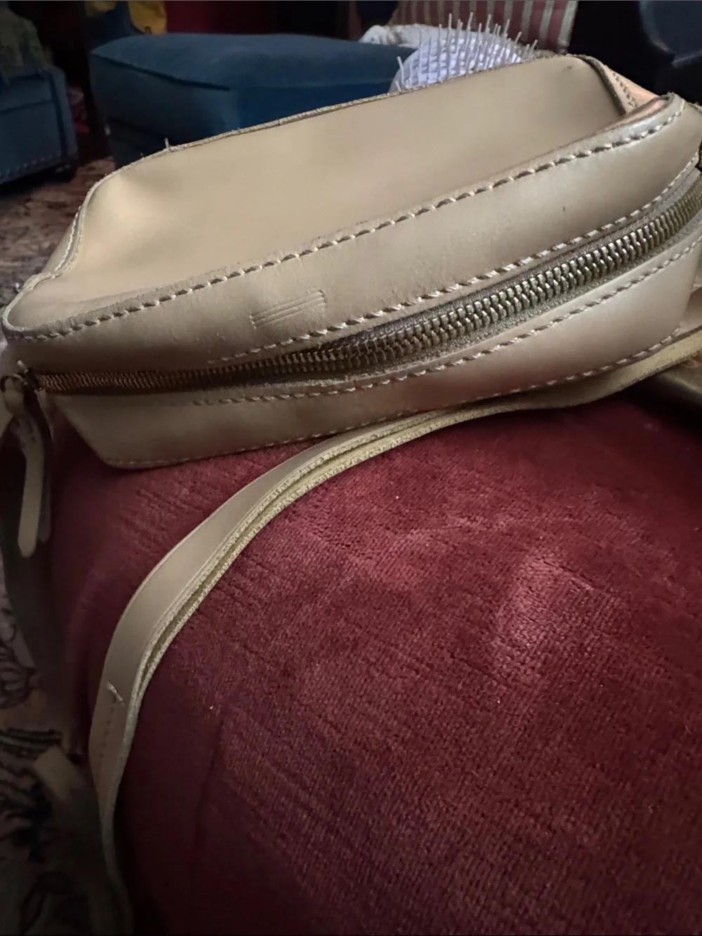 J. Crew Nude Beige Leather Crossbody Bag